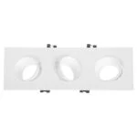 Aro de encastrar ONIRO 3xMR16/GU10/GU5.3 C.25,5xL.9,3xAlt.2,9cm Policarbonato (PC) Branco