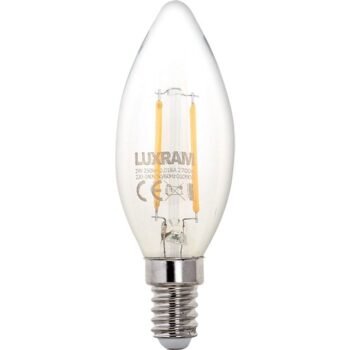Lâmpada Led E14 Vela Classic 2W 2700k Transparente