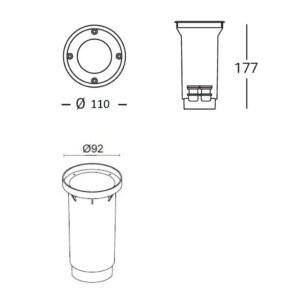 Foco de encastrar solo ORMA redondo IP65 1xGU10 Inox - Image 8