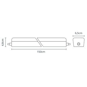 Régua COLUMBITE 150cm IP65 1x46W LED 3680lm 6000K Branco c/conectores rápidos - Image 3
