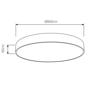 Plafond BILAC redondo 1x126W LED 16000lm 3000K Branco - Image 4