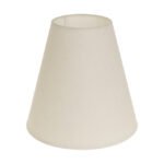 Abat-jour CIPRIOTA redondo cónico com encaixe E27 Alt.20xD.20cm Natural (Cru)