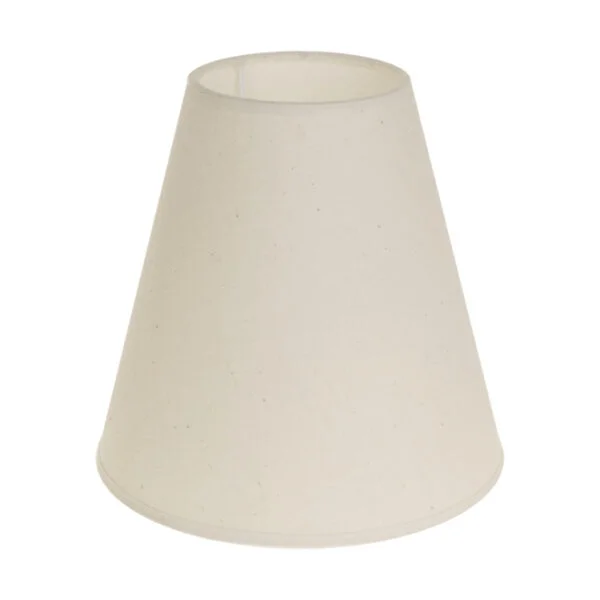 Abat-jour CIPRIOTA redondo cónico com encaixe E27 Alt.20xD.20cm Natural (Cru)