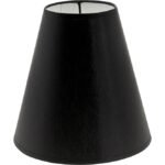 Abat-jour CIPRIOTA redondo cónico com encaixe E27 Alt.20xD.20cm Preto