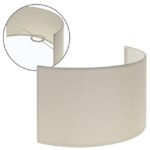 Abat-jour CIPRIOTA redondo com encaixe E27 C.30xL.14xAlt.17cm Natural (Cru)