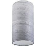Abat-jour ROMENO redondo com encaixe E14 Alt.26,5xD.14cm Cinzento