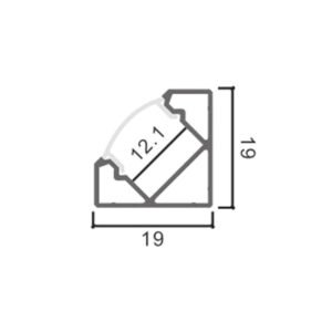 Perfil de Aluminio Kopep Branco 2mt - Image 2