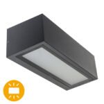 Aplique CORGO IP54 1xE27 Alumínio+Vidro Antracite