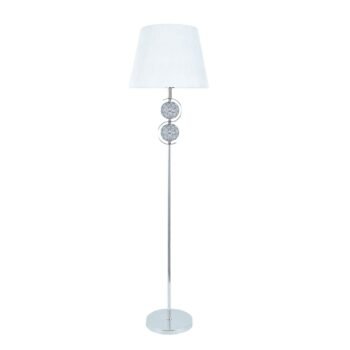 Candeeiro de pé HONDURAS 1xE27 Branco/Cromado