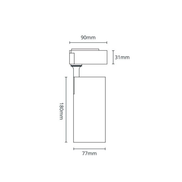 Foco para calha LINE PRO X2 (2condutores) 35W LED 3300lm 6400K 36° Branco - Image 4