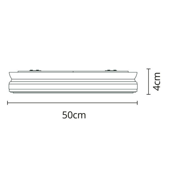 Plafond MARTE D.50cm 72W LED regulável 3000-4000-6000K Cromado - Image 5