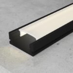 Perfil de Aluminio SID Preto com difusor opalino - 2mt