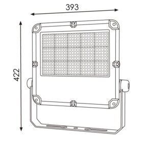 Projetor Led Série SLIM 42000lm 300W regulável 1-10V 5000K Preto - Image 2