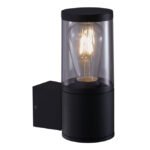 Aplique EGA IP65 1xE27 Alumínio + PC Preto