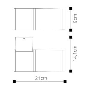Aplique EGA IP65 1xE27 Alumínio + PC Preto - Image 3