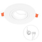 Aro de encastrar INTECA redondo rotativo Alt.0,3xD.11cm Branco