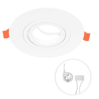 Aro de encastrar INTECA redondo rotativo Alt.0,3xD.11cm Branco