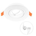Aro de encastrar INTECA redondo rotativo Alt.0,3xD.9cm Branco