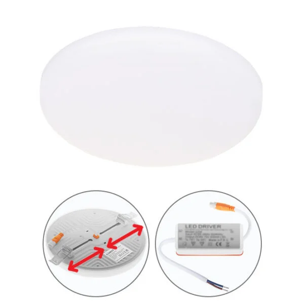 Foco de encastrar LIRA redondo 1x24W LED 2160lm 3000K Branco