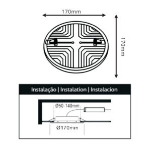 Foco de encastrar LIRA redondo 1x24W LED 2160lm 3000K Branco - Image 4