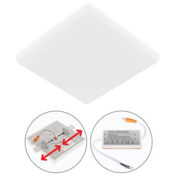 Foco de encastrar RUPIA quadrado 1x18W LED 1620lm 4000K Branco