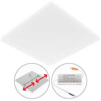Foco de encastrar RUPIA quadrado 1x30W LED 2700lm 4000K Branco