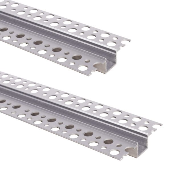 Calha de pladur para fita LED em alumínio com difusor opalino L.55x Alt.14mm - 2mt - Image 2