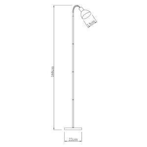 Candeeiro de pé ASURAS 1xE27 Alt.168xD.22cm Branco - Image 5