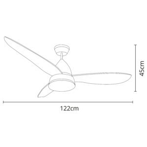 Ventoinha de tecto MARINO prata, 3 palas, 16W LED 4000K - Image 5
