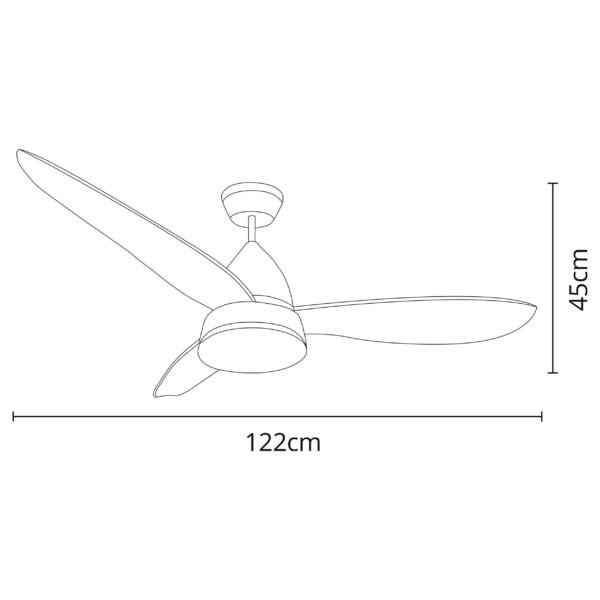 Ventoinha de tecto MARINO prata, 3 palas, 16W LED 4000K - Image 5