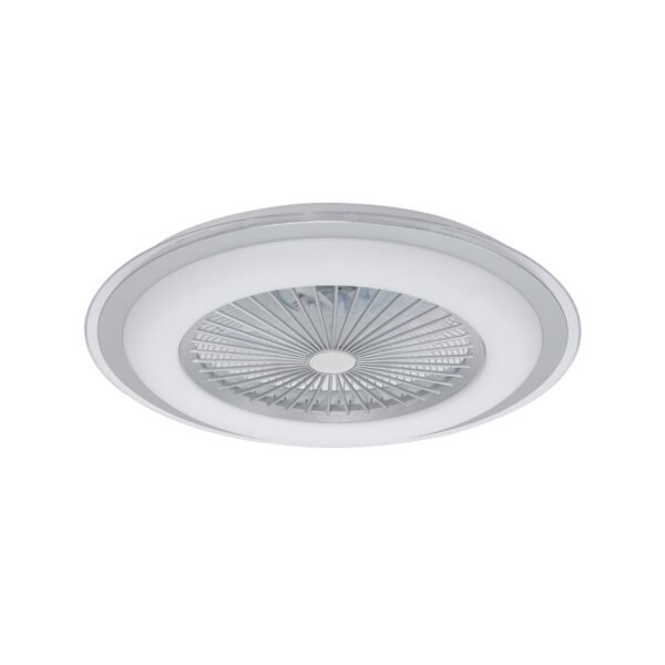 Ventoinha de tecto BISE prata, 5 palas, 50W LED 3000-6500K