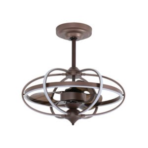 Ventoinha de tecto IMBAT castanha, 3 palas, 152W LED 3000|4000|6500K