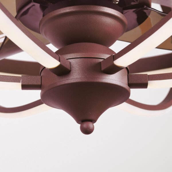 Ventoinha de tecto IMBAT castanha, 3 palas, 152W LED 3000|4000|6500K - Image 3
