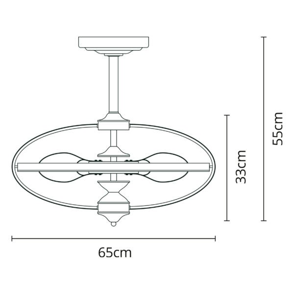 Ventoinha de tecto IMBAT castanha, 3 palas, 152W LED 3000|4000|6500K - Image 7