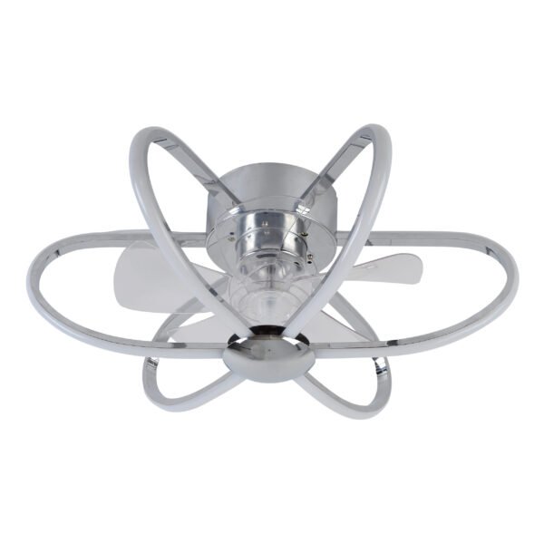 Ventoinha de tecto JURA cromada, 5 palas, 74W LED 3000-6500K