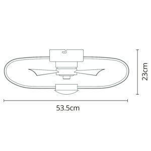 Ventoinha de tecto JURA cromada, 5 palas, 74W LED 3000-6500K - Image 6