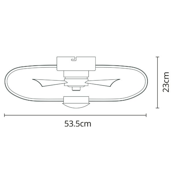 Ventoinha de tecto JURA cromada, 5 palas, 74W LED 3000-6500K - Image 6