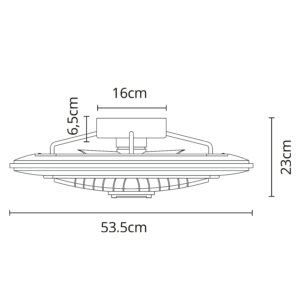 Ventoinha de tecto GENEVA castanha, 5 palas, 70W LED 3000-6500K - Image 6