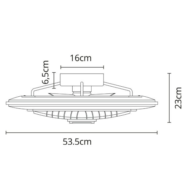 Ventoinha de tecto GENEVA castanha, 5 palas, 70W LED 3000-6500K - Image 6