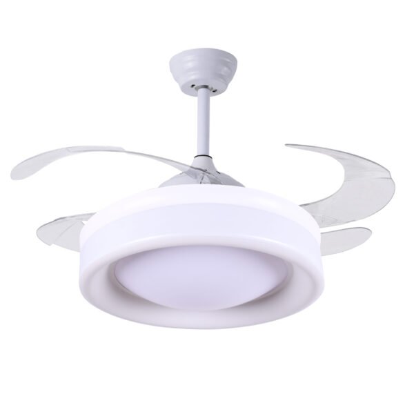 Ventoinha de tecto TITAN branca, 4 palas retráteis, 72W LED 3000|4000|6000K