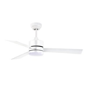 Ventoinha de tecto KILIM branca, 3 palas reversíveis, 18W LED 3000|4000|6500K
