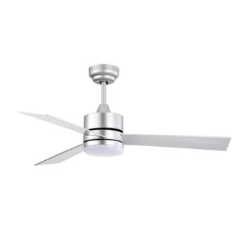 Ventoinha de tecto KILIM prata, 3 palas reversíveis, 18W LED 3000|4000|6500K