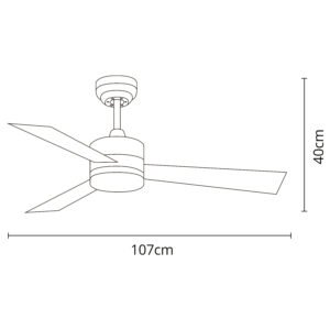 Ventoinha de tecto KILIM níquel, 3 palas reversíveis, 18W LED 3000|4000|6500K - Image 4