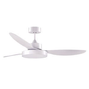 Ventoinha de tecto TULUM branca, 3 palas, 25W LED 3000|4000|6000K