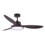 Ventoinha de tecto TULUM castanha, 3 palas, 25W LED 3000|4000|6000K
