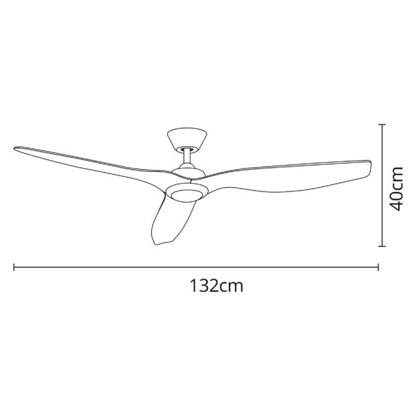Ventoinha de tecto DELFOS níquel/faia, 3 palas, 20W LED 4000K - Image 2