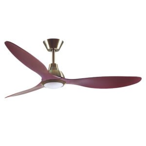 Ventoinha de tecto DELFOS oxidada/Cerejeira, 3 palas, 20W LED 4000K