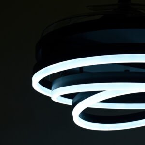 Ventoinha de tecto SFERA preta, 4 palas retráteis, 72W LED 3000|4000|6000K - Image 2