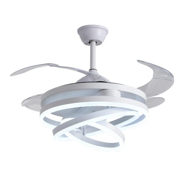 Ventoinha de tecto SFERA branca, 4 palas retráteis, 72W LED 3000|4000|6000K - Image 2
