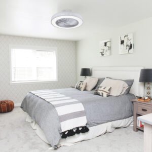 Ventoinha de tecto KABUL branca, 5 palas, 72W LED 3000-6000K - Image 3